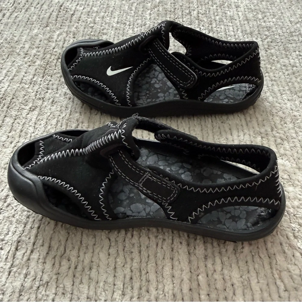 Nike Kids Black Water Shoes Sport‎ Sandals Adjustable Straps Size C8